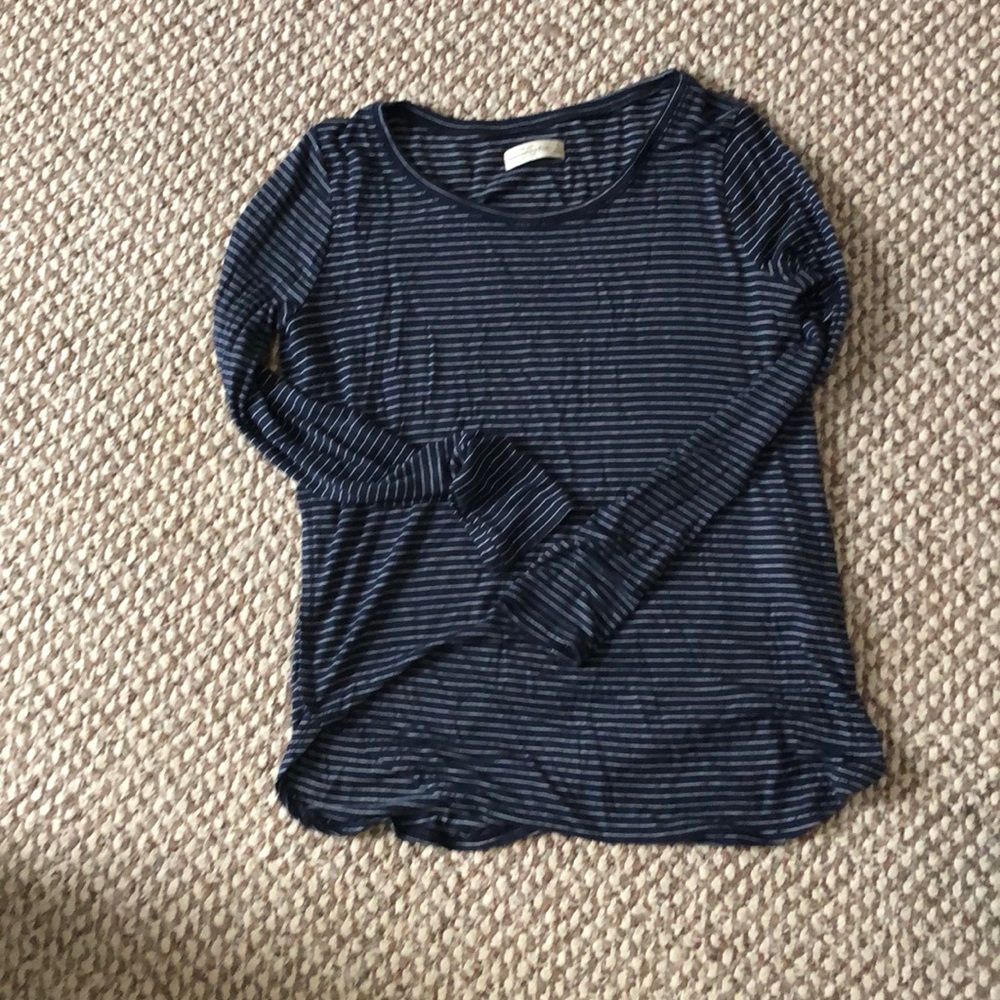 Omg sleeve striped t-shirt